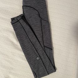 Lululemon Speed Up Tight 28" Sz 4 Pockets Heathered Black Knit
