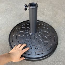 (New) $30 Outdoor Patio Umbrella 19” Base Weight 30lbs, Fit 1.5” pole 