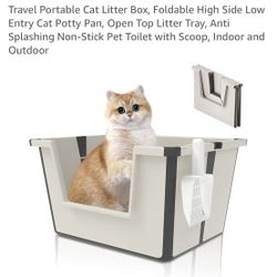 Travel Portable Cat Litter Box,