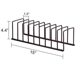 Bakeware Pot Lid Rack Holder Organizer, Pantry Holder & Cutting Board Organizer & Cabinet Holder, Bronze