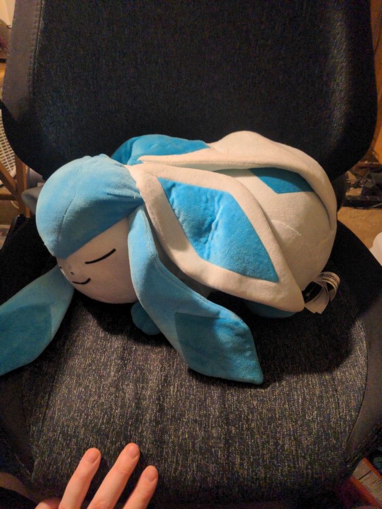 Sleeping glaceon cheap plush