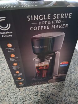 Complete cuisine single serve coffee maker with 22oz tumbler