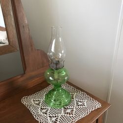 Depression Glass Oil Lamp