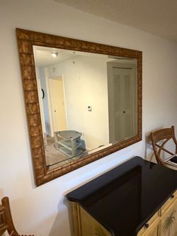 Large Wall Mirror with Gold Frame