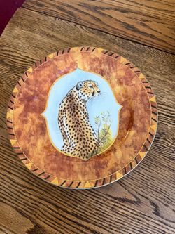 1 LYNN CHASE AFRICAN PORTRAITS CHEETAH 9 1/4" PLATES 2 Available  $20 EACH