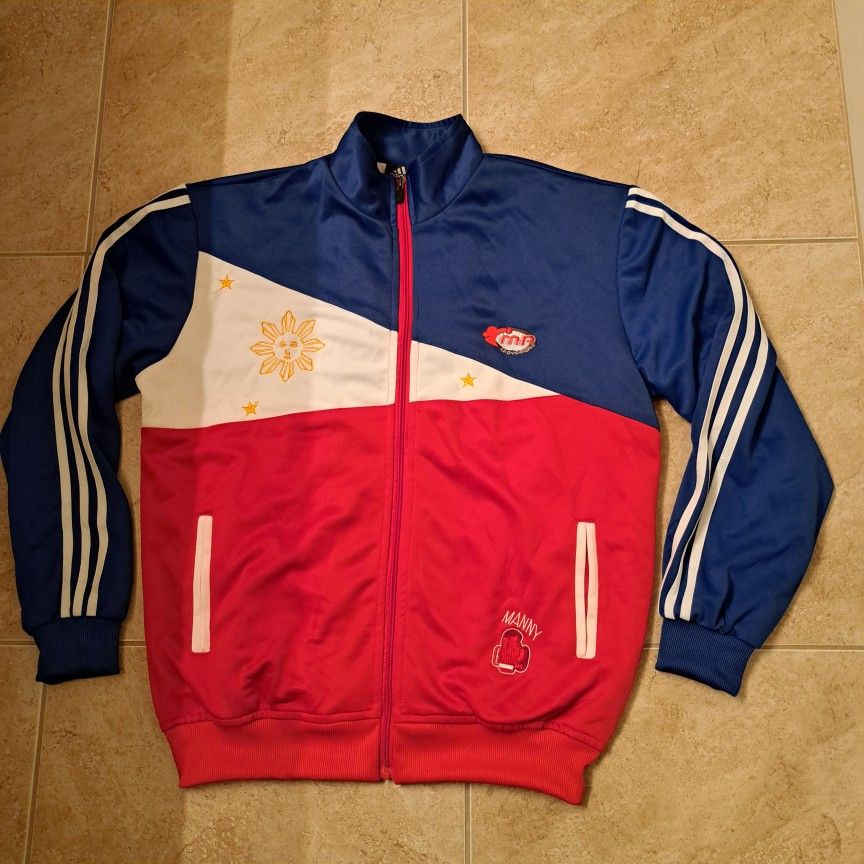 Vintage Adidas Team Pacquiao Jacket Size XL Fit Mesures  Also L