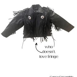 Vintage Toddler Leather Fringe Jacket 3t