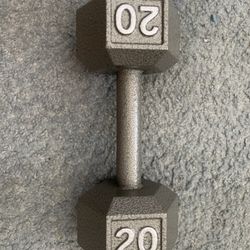 One Single 20lbs Cast iron dumbbell