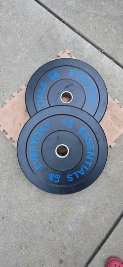 Pair of 45's 2-Inch Olympic Bumper Plates- Read full description
