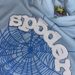 Sp5der Hoodie Sky Blue 