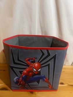 Marvel Spider-Man Collapsible Storage Cube Foldable Fabric Tote With Handles Used Good Condition $15 Meet Up In Irving @dfwgoods
