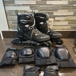 Rollerblade Zetrablade Men’s Skates with Elbow, Knee And Wrist Pads