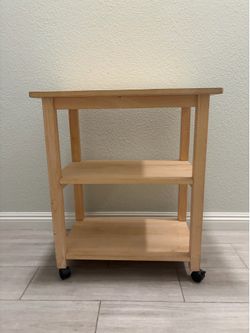 Wood Kitchen Cart with Wheels