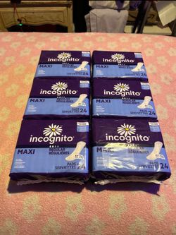 Incognito Maxi Feminine Pads Regular Absorbency 24 pads