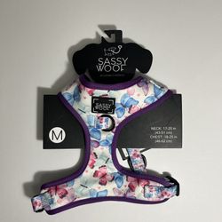 Sassy Woof Dog Harness Butterfly Print - Medium - NEW