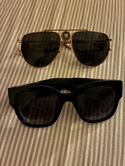 Versace VE2225 Gold Gradient Mens Sunglasses & VE4437U Womens Polarized Glasses