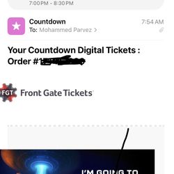 Countdown Nye Ticket 