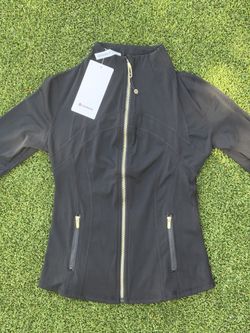 Black Lululemon Define Jacket with Gold Zipper