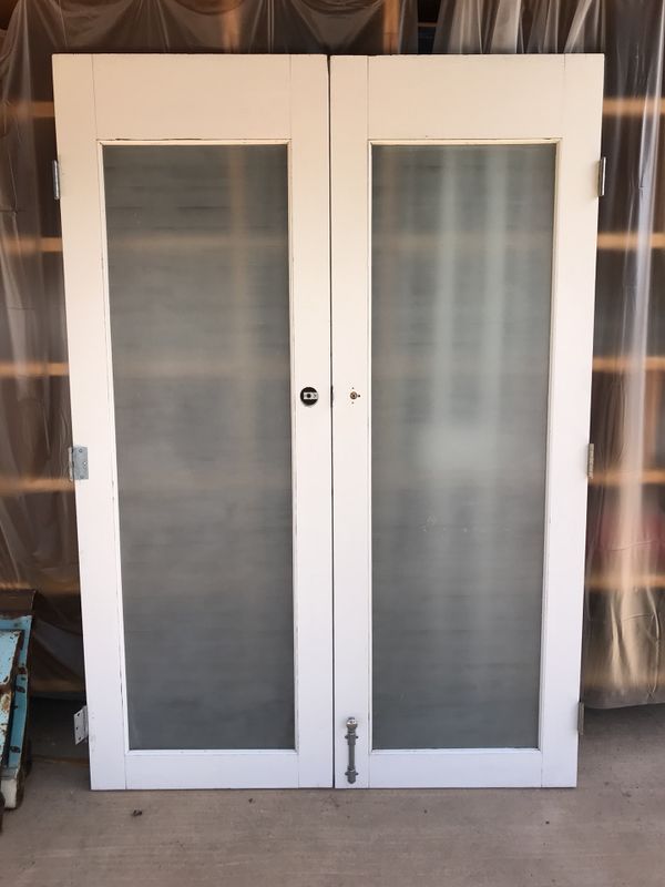 Frosted Privacy Glass French Doors 27 3 4 X 79 1 2 Each Frosted Privacy Glass French Doors 27 3 4 X 79 1 2 Each