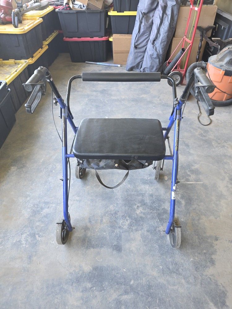 McKesson Heavy-Duty Rollator Walker, 400 lbs Limit