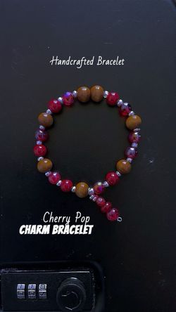 #007- 8 mm and 2 mm handcrafted beaded bracelet,