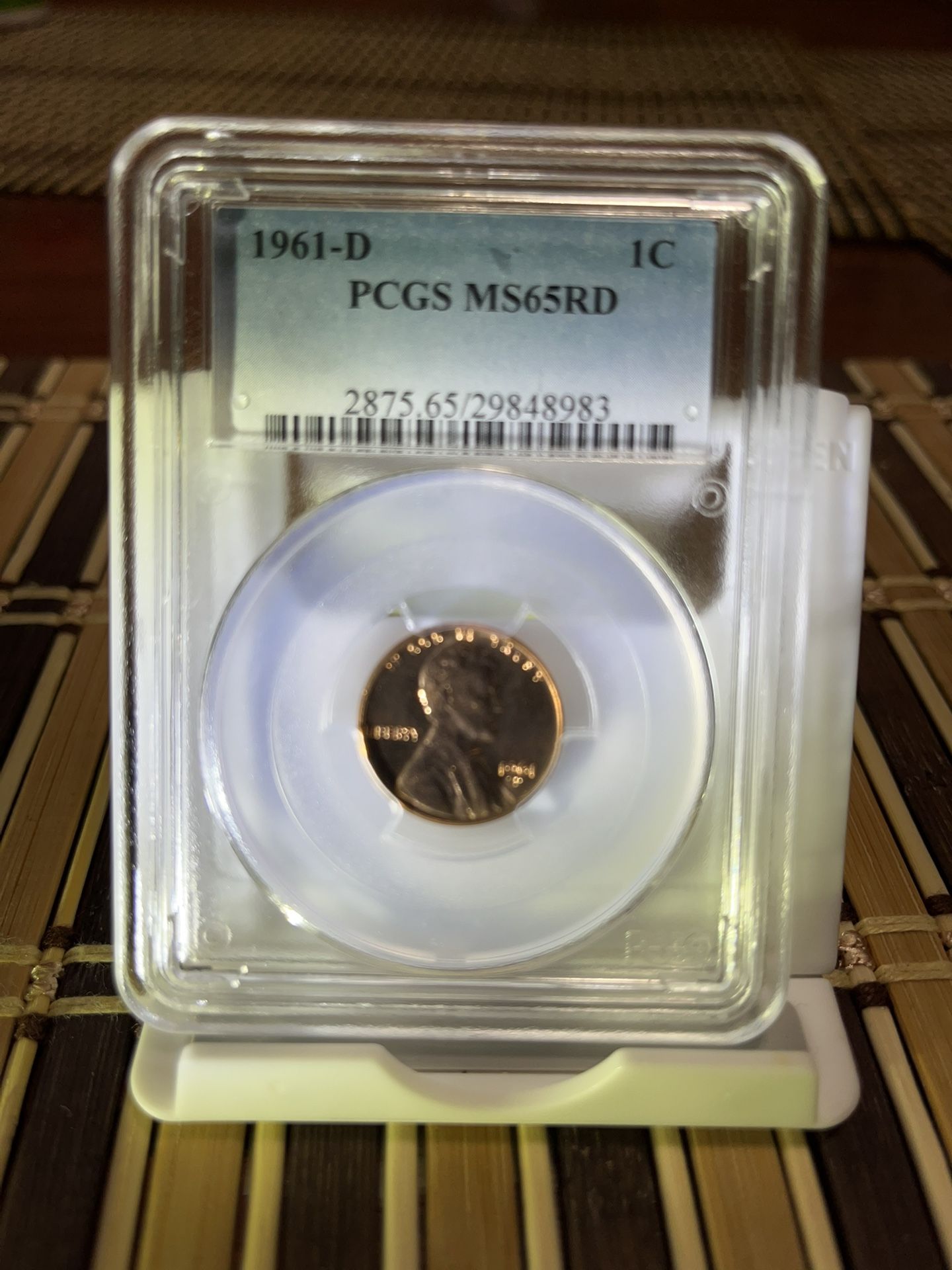 1961 D MS65RD 1c Coin
