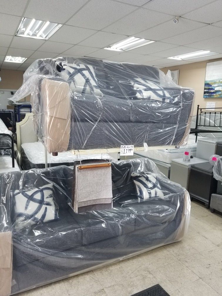 New 2 Pcs Sofas Set Only $1,199