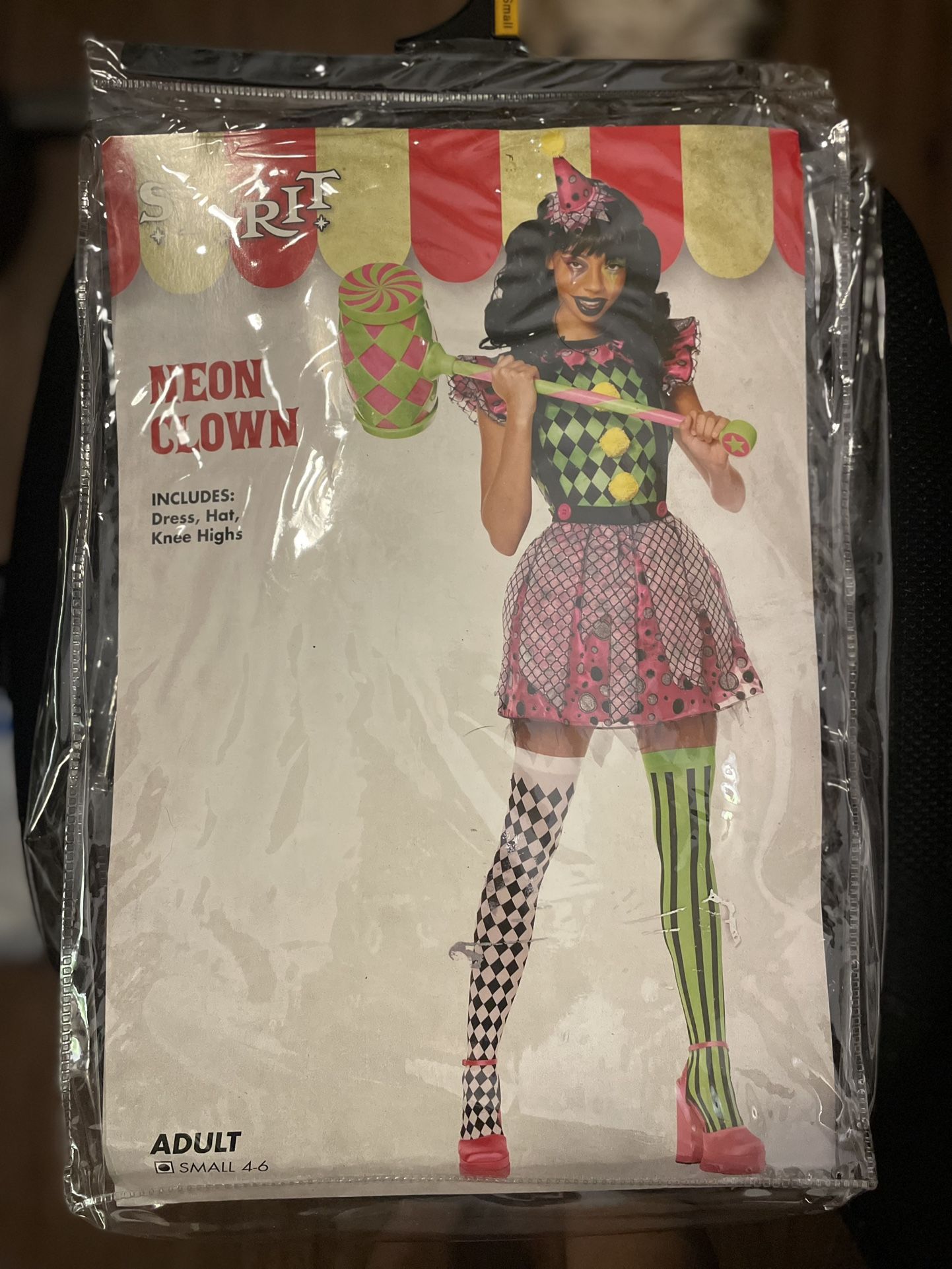 Neon Clown Halloween Costume