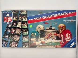 Vintage NFL Football - VCR Quarterback Board Game 1986 Interactive VCR Games VHS