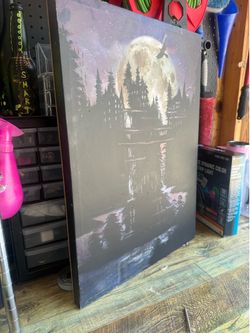 Hand painted light up canvas