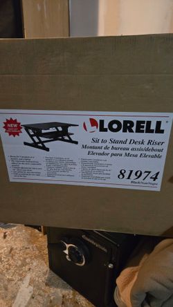 Sir to stand desk riser.