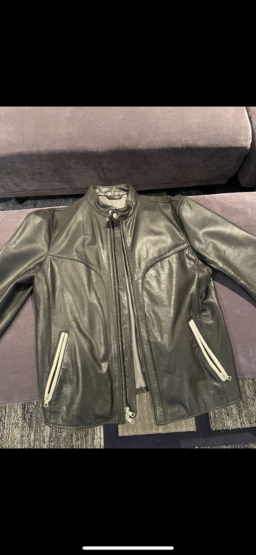 A/X Motorcycle Cut Genuine Leather Jacket 