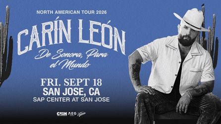 CARIN LEON, TRATO VIP, SAP CENTER, VIERNES 9/18/26, COMIDA Y BEVIDAS ILIMITADAS.