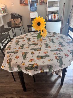 used wood table & 3 chairs