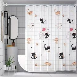 Playful Kitty Shower Curtain