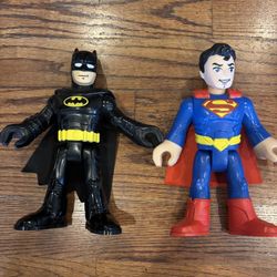 Playskool Batman And Superman Figures 