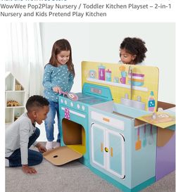 Kids Pretend Pop2Play Play Kitchen/Nursery Playset, Unisex