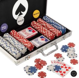 Poker set 300 dice style in Aluminum case.