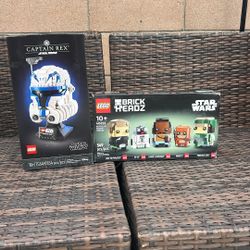 Star Wars Captain Rex Helmet & Brickheadz- Battle of Endor Heroes