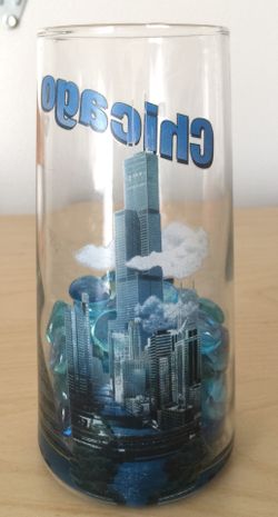 Decorative vase with filler marbles