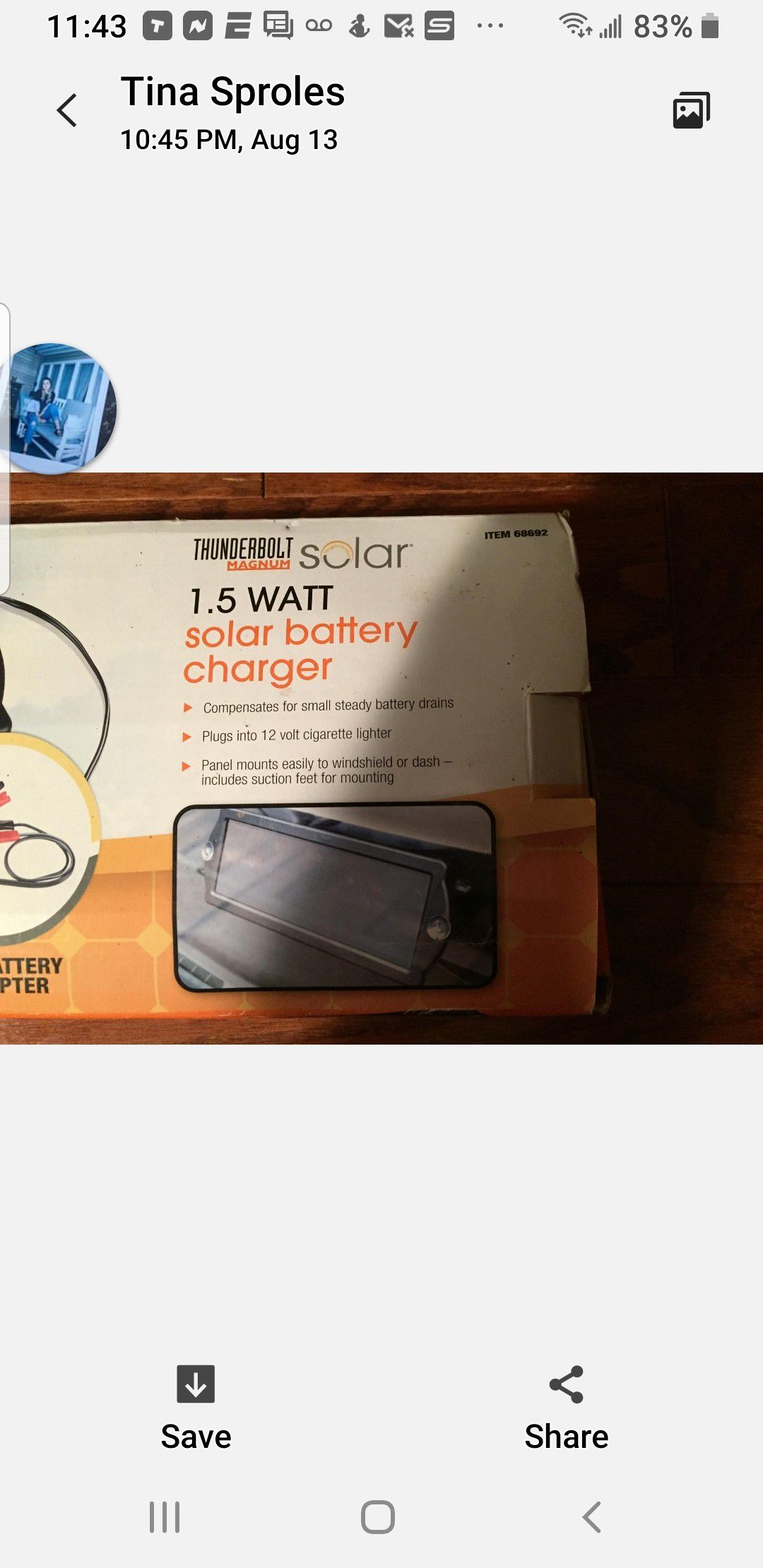 SOLAR POWERED BATTERY CHARGER FOR CELL PHONES