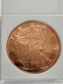 1 oz One Ounce Walking Liberty .999 Copper Coin / Round