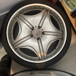 20 Inch 3 Piece Rims And Tires For sale or Trade