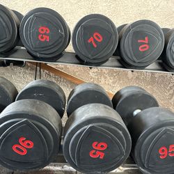 Set Of 55-100lb Dumbbells With Precor Rack $1900