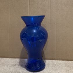 Cobalt Blue  Glass  Flower  Vase  