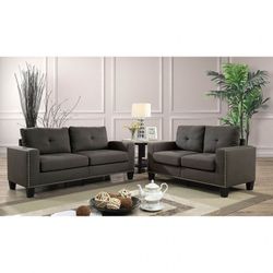 Brand New Grey Contemporary Style Sofa & Loveseat 