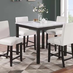 40x40 COUNTER HEIGHT DINING TABLE WITH CHAIRS 