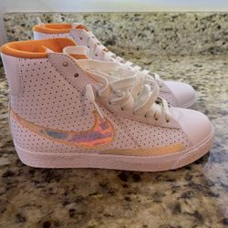 Nike Blazer Mid High-Top Sneakers White Orange