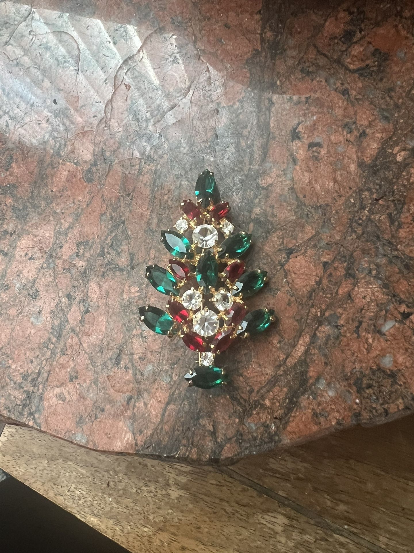 Eisenburg Signed Christmas Tree Brooch