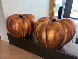 Decorative Copper Pumpkins Set of 2